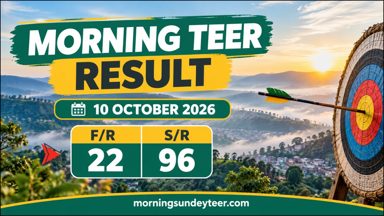 Morning Teer Result 10 October 2026 Shillong FR SR and Historical Chart